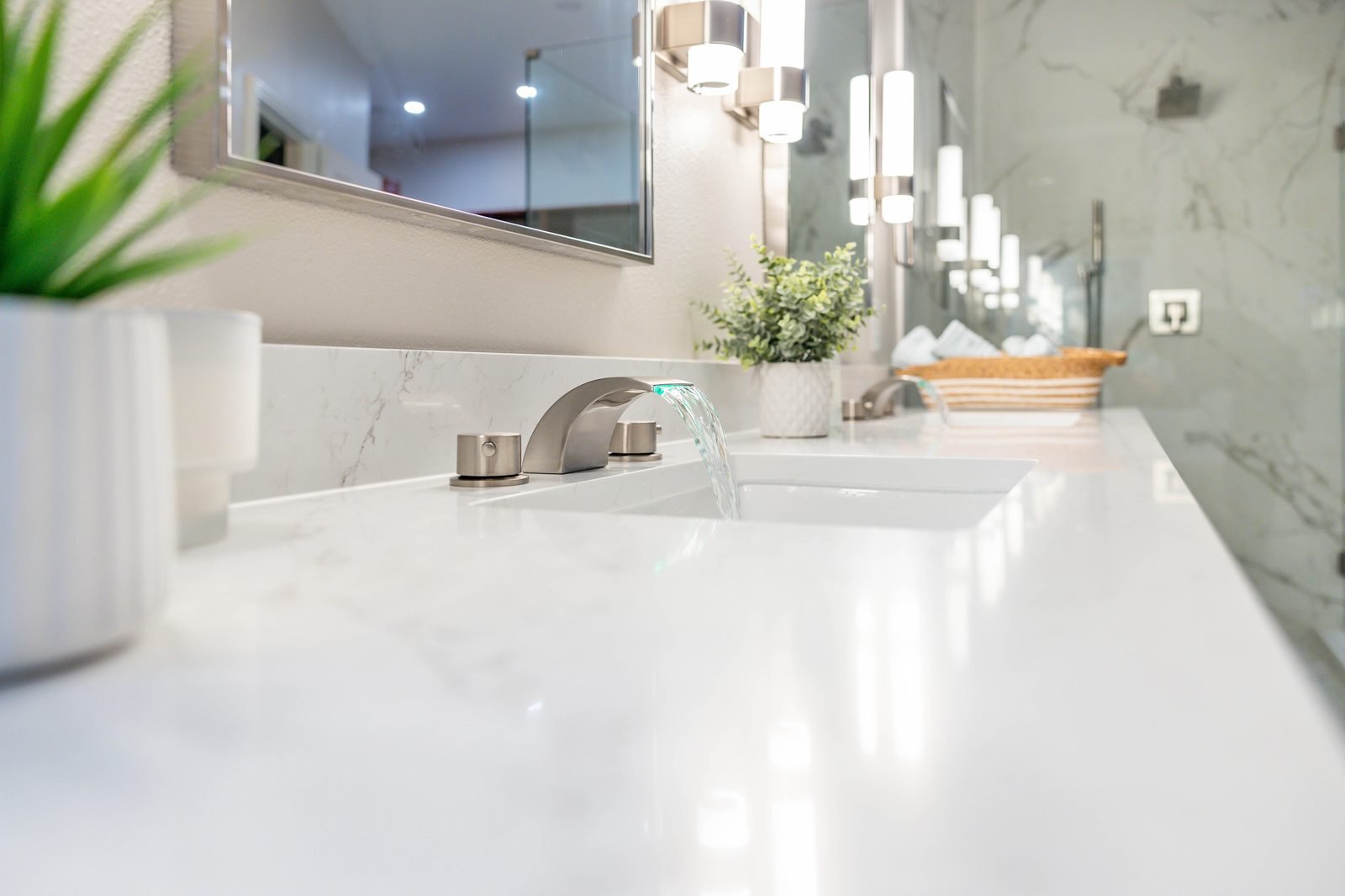 Primary Bath - Marble and Glass &mdash; photo 18