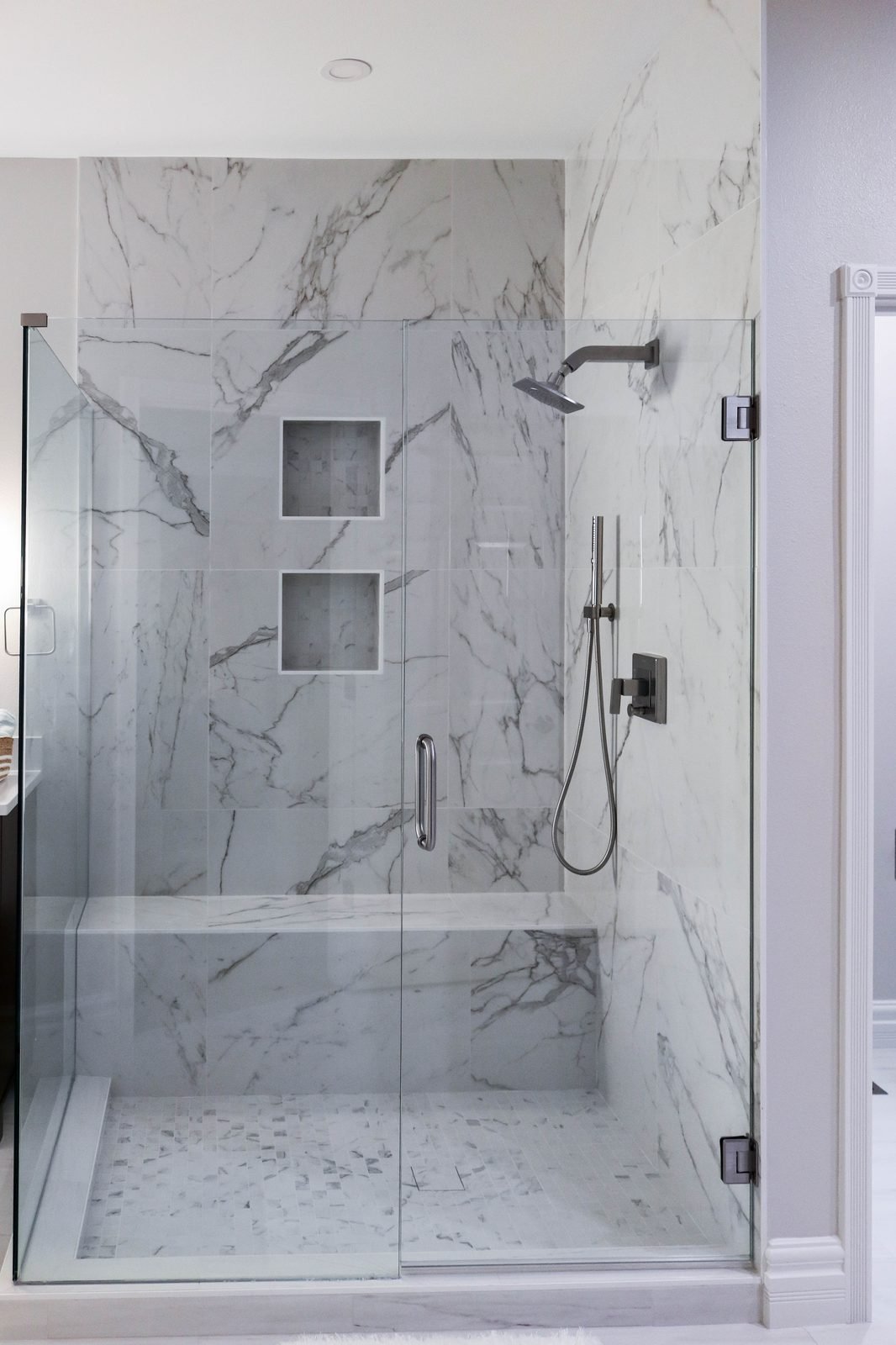 Primary Bath - Marble and Glass &mdash; photo 6