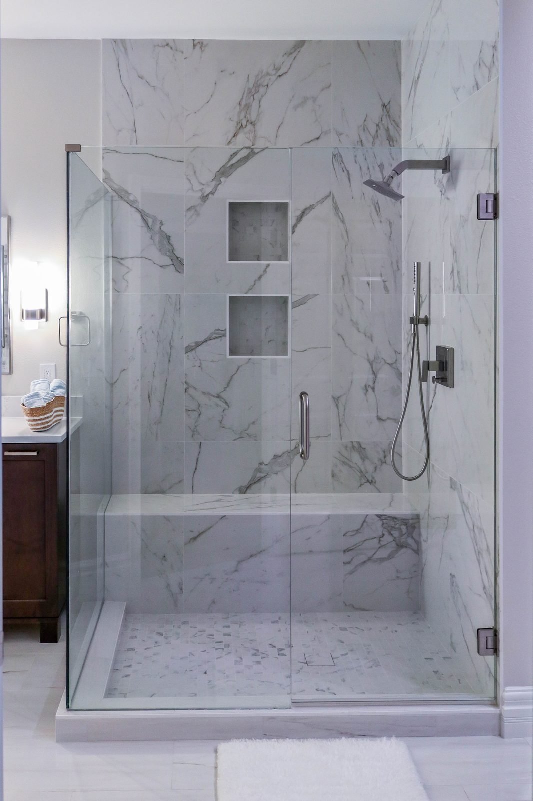 Primary Bath - Marble and Glass &mdash; photo 7