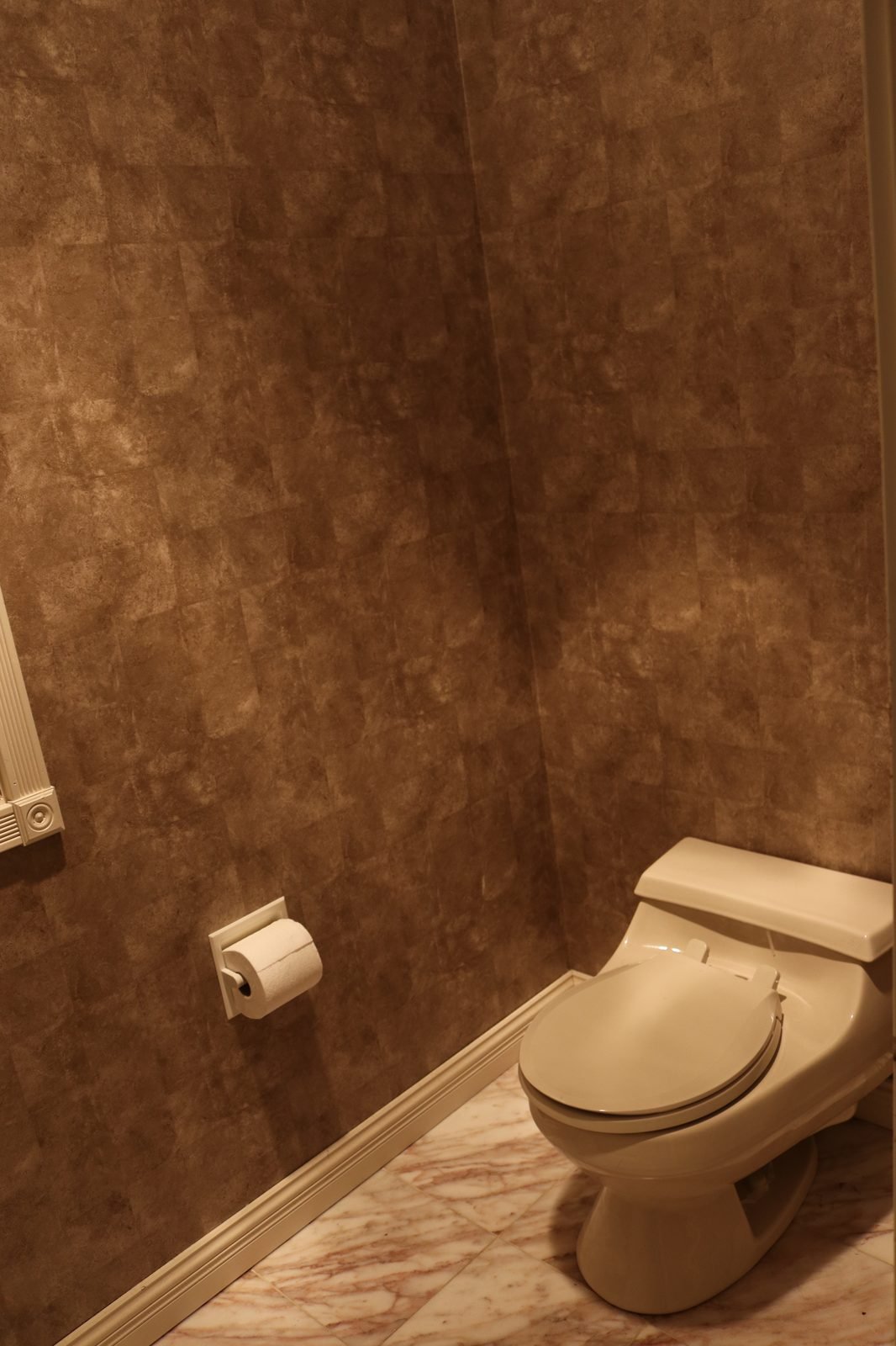 Before &mdash; Primary Bath - Marble and Glass